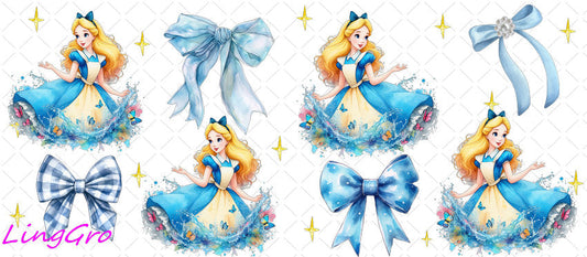 Disney Princess 16oz UV DTF TRANSFER Libbey Glass Can Cup Wrap KA-2963