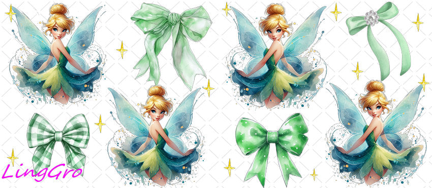 Disney Princess 16oz UV DTF TRANSFER Libbey Glass Can Cup Wrap KA-2989