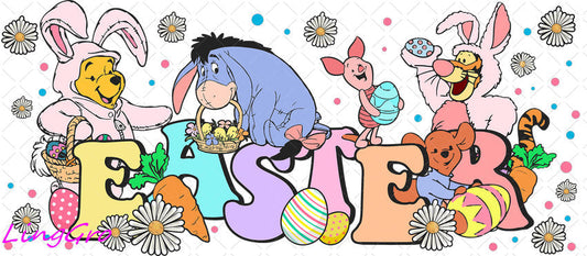 Winnie The Pooh 16oz UV DTF TRANSFER Libbey Glass Can Cup Wrap KA-3023