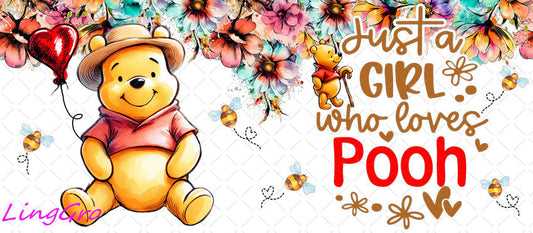 Disney Winnie The Pooh 16oz UV DTF TRANSFER Libbey Glass Can Cup Wrap KA-3032