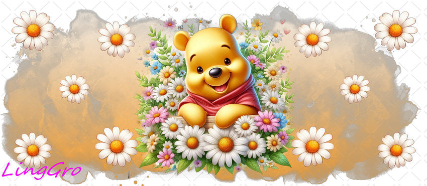 Winnie The Pooh 16oz UV DTF TRANSFER Libbey Glass Can Cup Wrap KA-3041