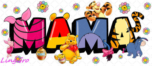 Winnie The Pooh 16oz UV DTF TRANSFER Libbey Glass Can Cup Wrap KA-3045