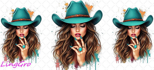 Badass Tattoo Girl 16oz UV DTF TRANSFER Libbey Glass Can Cup Wrap-KA-308