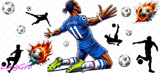 Soccer 16oz UV DTF TRANSFER Libbey Glass Can Cup Wrap KA-3150