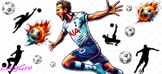 Soccer 16oz UV DTF TRANSFER Libbey Glass Can Cup Wrap KA-3151