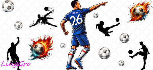 Soccer 16oz UV DTF TRANSFER Libbey Glass Can Cup Wrap KA-3161