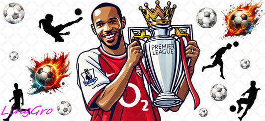 Soccer 16oz UV DTF TRANSFER Libbey Glass Can Cup Wrap KA-3162