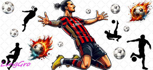 Soccer 16oz UV DTF TRANSFER Libbey Glass Can Cup Wrap KA-3165