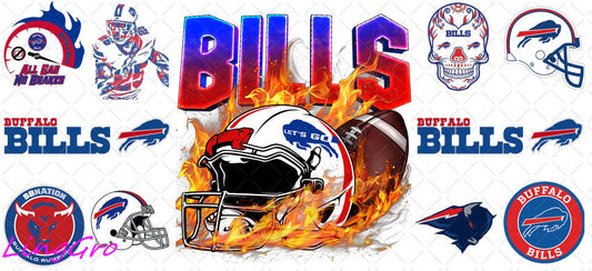 NFL 16oz UV DTF TRANSFER Libbey Glass Can Cup Wrap-KA-3170