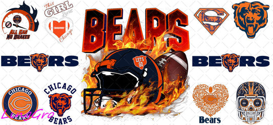 NFL 16oz UV DTF TRANSFER Libbey Glass Can Cup Wrap-KA-3172