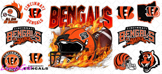 NFL 16oz UV DTF TRANSFER Libbey Glass Can Cup Wrap-KA-3173