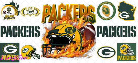 NFL 16oz UV DTF TRANSFER Libbey Glass Can Cup Wrap-KA-3177