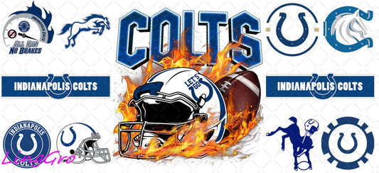 NFL 16oz UV DTF TRANSFER Libbey Glass Can Cup Wrap-KA-3179