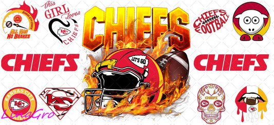 NFL 16oz UV DTF TRANSFER Libbey Glass Can Cup Wrap-KA-3181