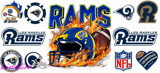 NFL 16oz UV DTF TRANSFER Libbey Glass Can Cup Wrap-KA-3183