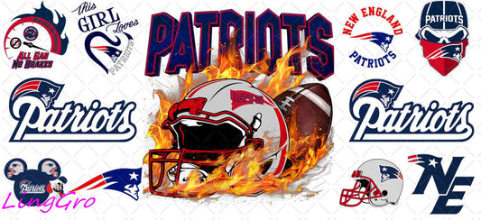 NFL 16oz UV DTF TRANSFER Libbey Glass Can Cup Wrap-KA-3186