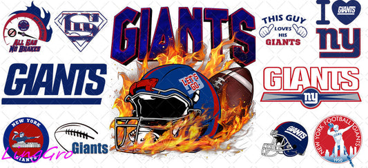 NFL 16oz UV DTF TRANSFER Libbey Glass Can Cup Wrap-KA-3188