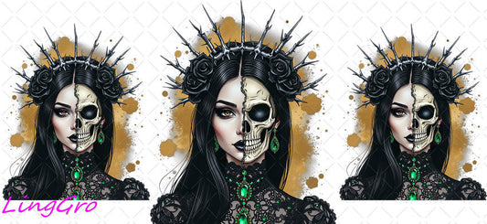 Badass Tattoo Girl 16oz UV DTF TRANSFER Libbey Glass Can Cup Wrap-KA-318