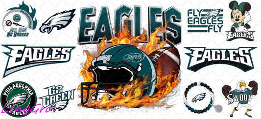 NFL 16oz UV DTF TRANSFER Libbey Glass Can Cup Wrap-KA-3191