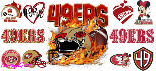 NFL 16oz UV DTF TRANSFER Libbey Glass Can Cup Wrap-KA-3193