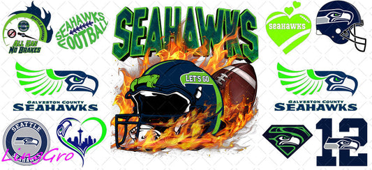 NFL 16oz UV DTF TRANSFER Libbey Glass Can Cup Wrap-KA-3194