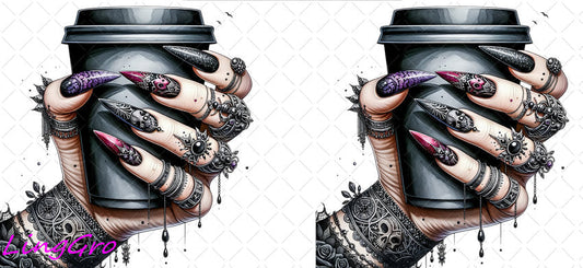 Badass Tattoo Girl 16oz UV DTF TRANSFER Libbey Glass Can Cup Wrap-KA-319