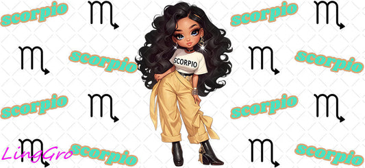 Zodiac 16oz UV DTF TRANSFER Libbey Glass Can Cup Wrap-KA 3203