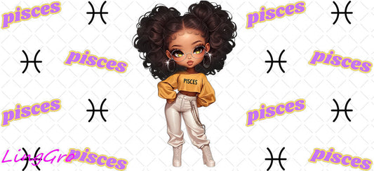 Zodiac 16oz UV DTF TRANSFER Libbey Glass Can Cup Wrap-KA 3222