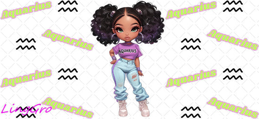 Zodiac 16oz UV DTF TRANSFER Libbey Glass Can Cup Wrap-KA 3225