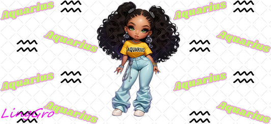 Zodiac 16oz UV DTF TRANSFER Libbey Glass Can Cup Wrap-KA 3226