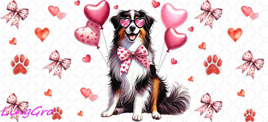 Valentine 16oz UV DTF TRANSFER Libbey Glass Can Cup Wrap-KA-3234