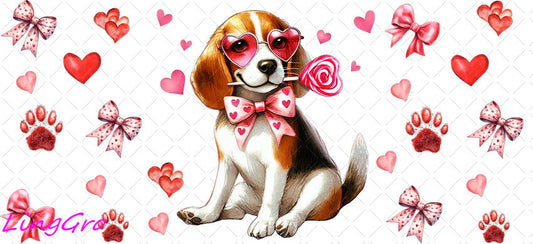 Valentine 16oz UV DTF TRANSFER Libbey Glass Can Cup Wrap-KA-3235