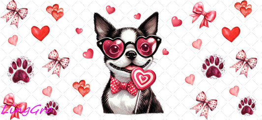 Valentine 16oz UV DTF TRANSFER Libbey Glass Can Cup Wrap-KA-3236