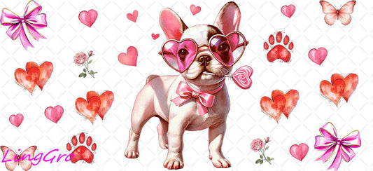 Valentine 16oz UV DTF TRANSFER Libbey Glass Can Cup Wrap-KA-3239