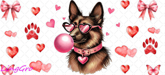 Valentine 16oz UV DTF TRANSFER Libbey Glass Can Cup Wrap-KA-3240