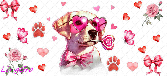 Valentine 16oz UV DTF TRANSFER Libbey Glass Can Cup Wrap-KA-3241