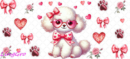 Valentine 16oz UV DTF TRANSFER Libbey Glass Can Cup Wrap-KA-3245