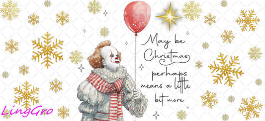 Christmas 16oz UV DTF TRANSFER Libbey Glass Can Cup Wrap-KA-3287