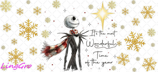 Christmas 16oz UV DTF TRANSFER Libbey Glass Can Cup Wrap-KA-3290