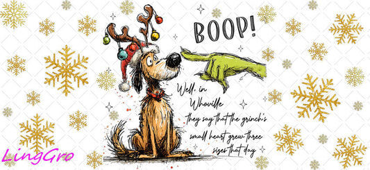 Christmas 16oz UV DTF TRANSFER Libbey Glass Can Cup Wrap-KA-3294