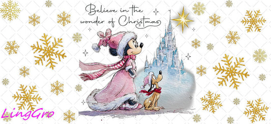 Christmas 16oz UV DTF TRANSFER Libbey Glass Can Cup Wrap-KA-3297