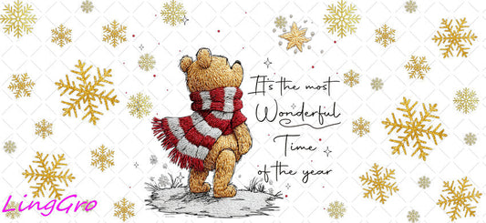 Christmas 16oz UV DTF TRANSFER Libbey Glass Can Cup Wrap-KA-3300