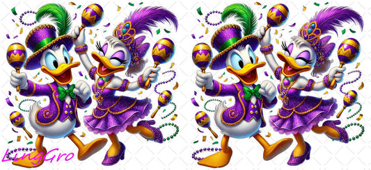 Mardi Gras 16oz UV DTF TRANSFER Libbey Glass Can Cup Wrap-KA-3310