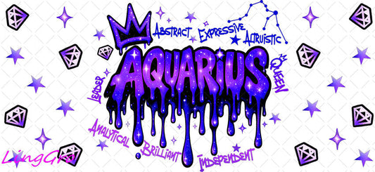 Zodiac16oz UV DTF TRANSFER Libbey Glass Can Cup Wrap-KA-3666