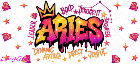 Zodiac16oz UV DTF TRANSFER Libbey Glass Can Cup Wrap-KA-3667