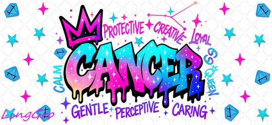 Zodiac16oz UV DTF TRANSFER Libbey Glass Can Cup Wrap-KA-3668