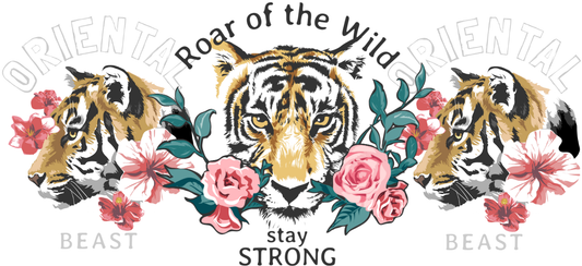 Tiger 16oz UV DTF TRANSFER Libbey Glass Can Cup Wrap-KA-3837