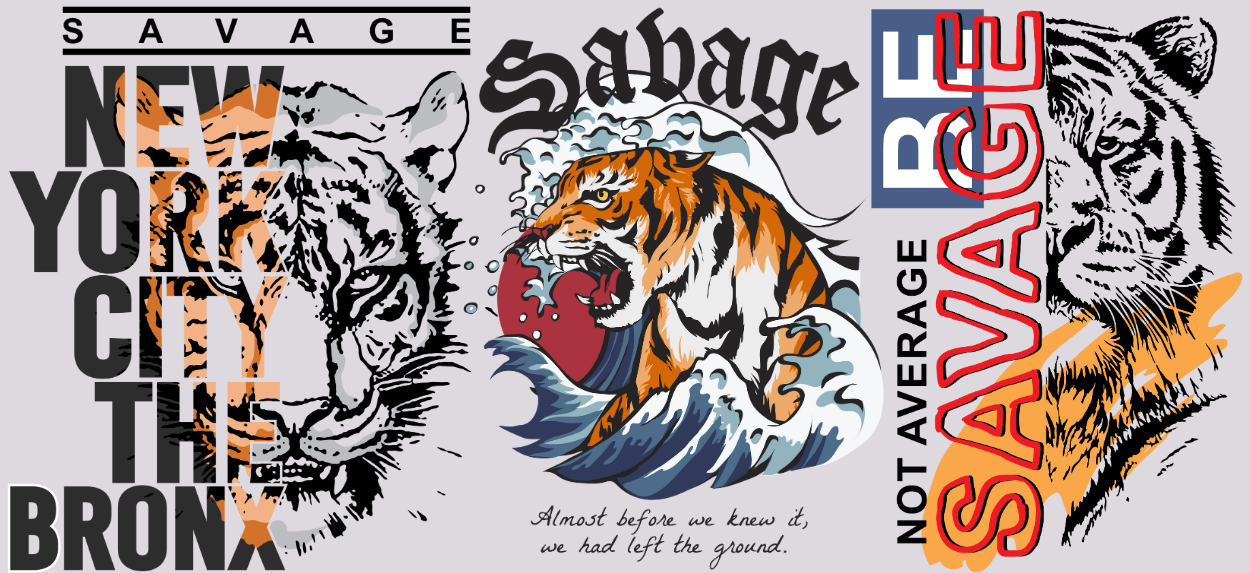 Tiger 16oz UV DTF TRANSFER Libbey Glass Can Cup Wrap-KA-3839