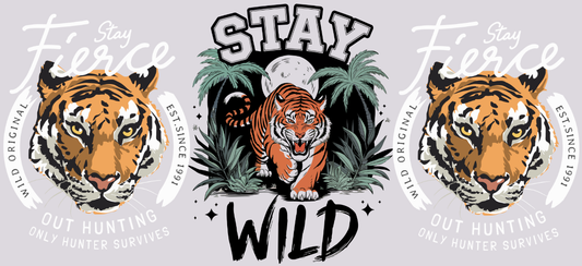 Tiger 16oz UV DTF TRANSFER Libbey Glass Can Cup Wrap-KA-3840