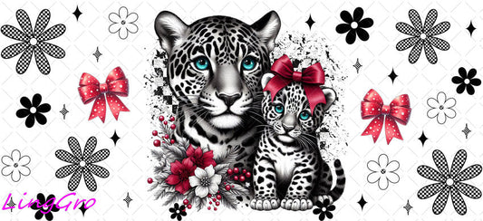 Animal Mom and Baby 16oz UV DTF TRANSFER Libbey Glass Can Cup Wrap-KA-3868